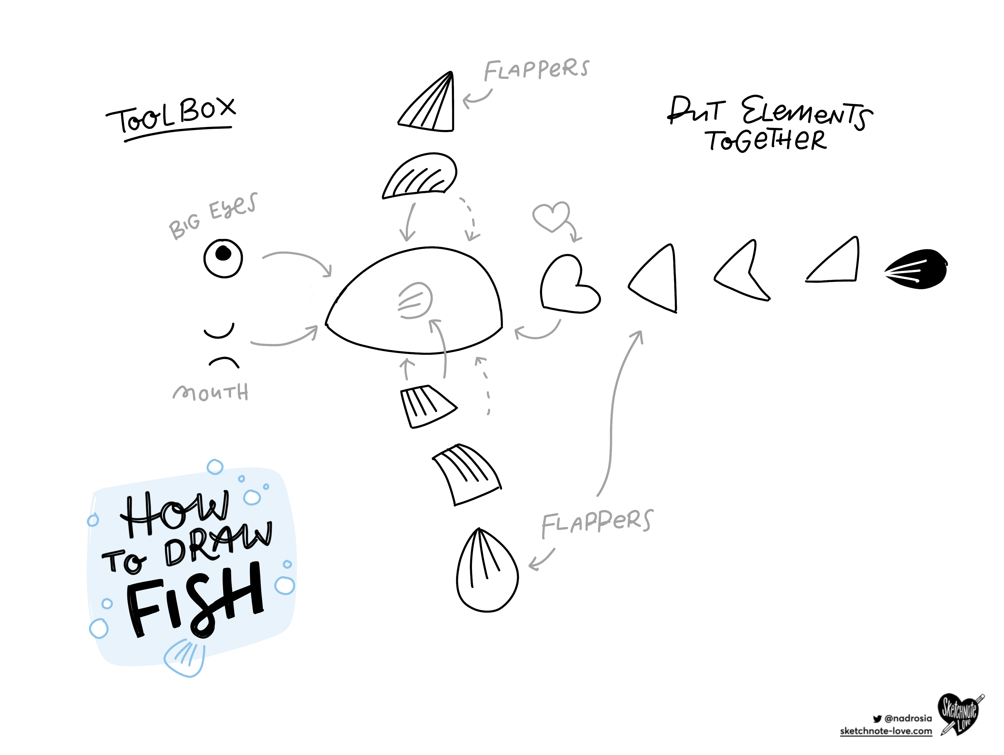 How to draw Fish – Sketchnotes