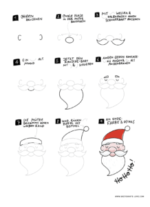 Sketchnotes How to Draw Santa