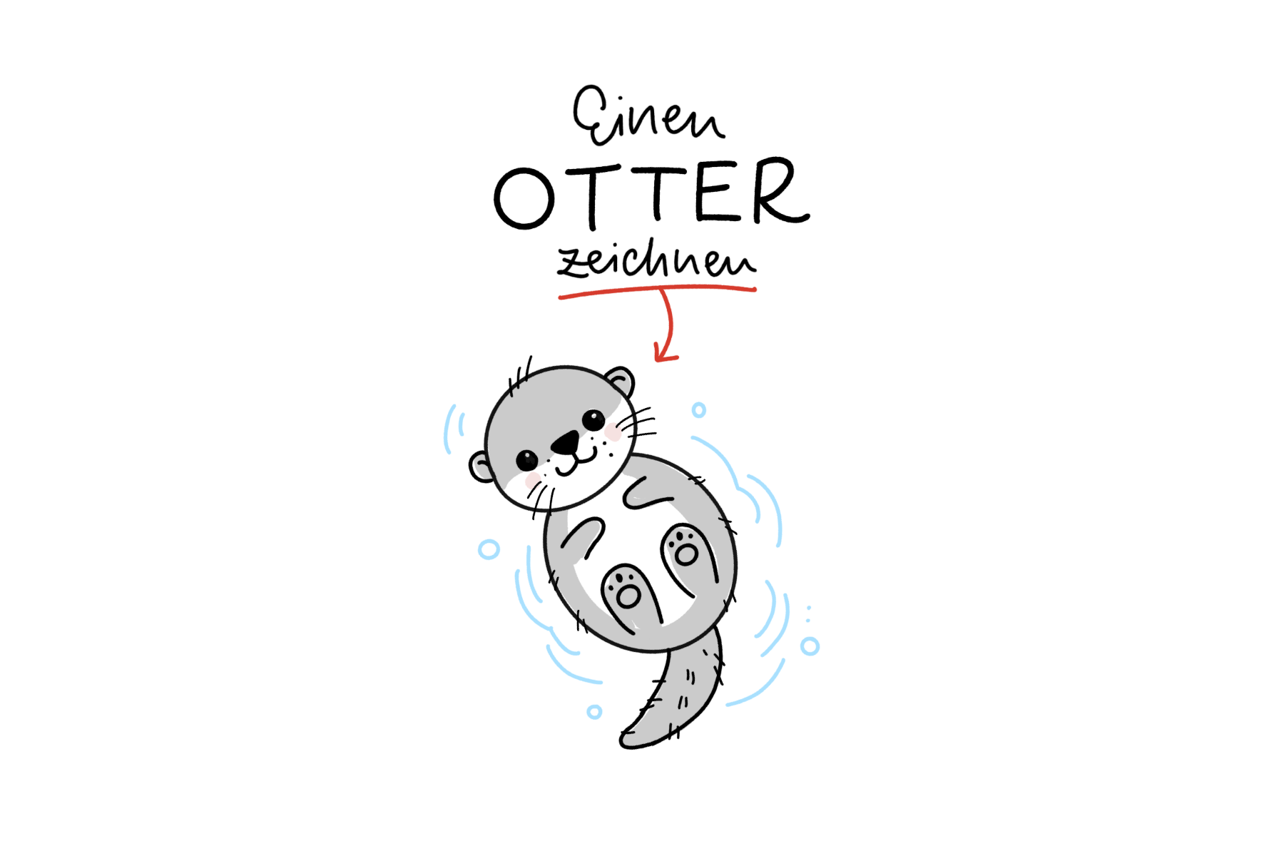 Einen Otter zeichnen – Zeichenanleitung